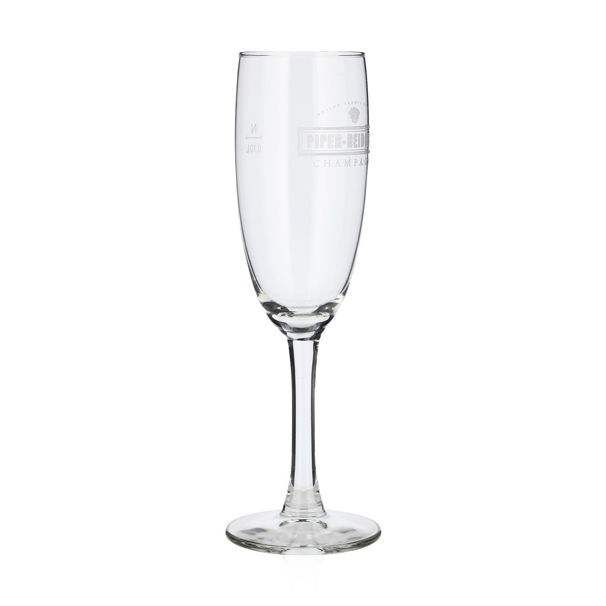 6x Piper-Heidsieck Champagner Glas 0,1l weißes Logo (6er Set) – Ansicht 3