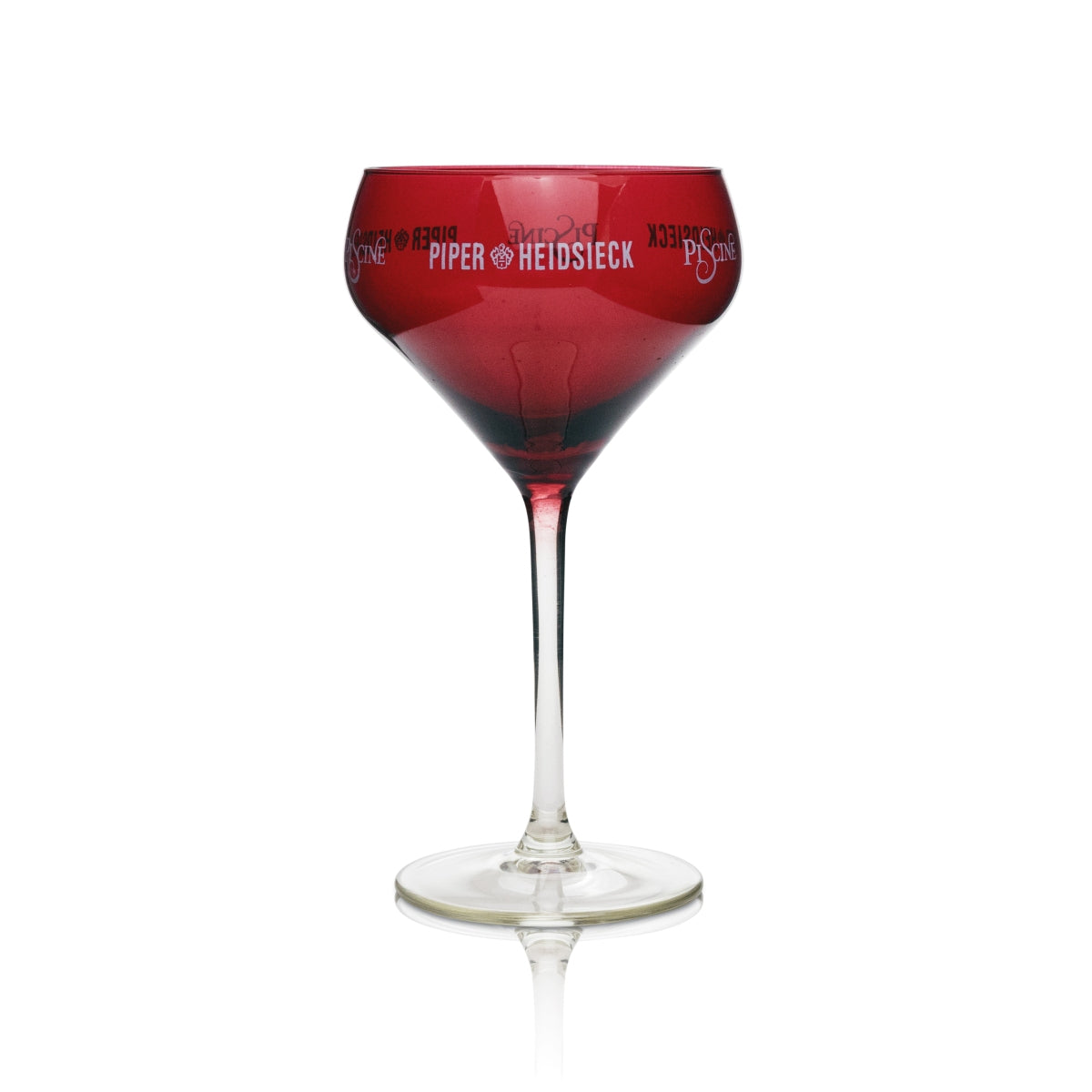 6x Piper-Heidsieck Champagner Glas Piscine Flöte Rot – Ansicht 2