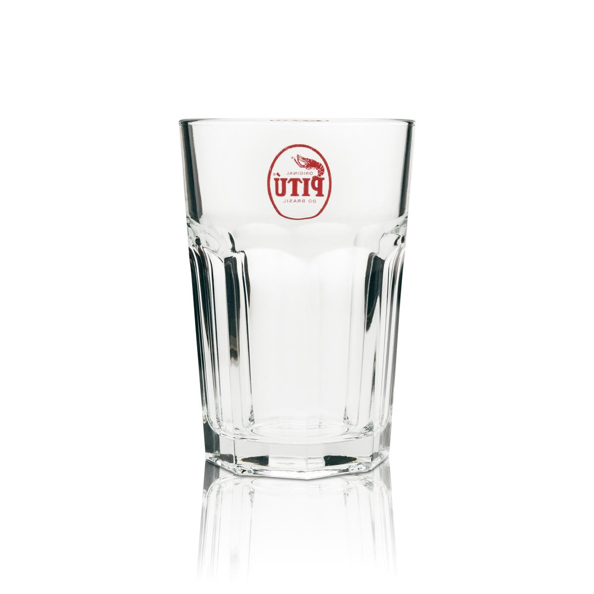 6x Pitu Cachaca Glas Longdrink rotes Logo – Ansicht 3