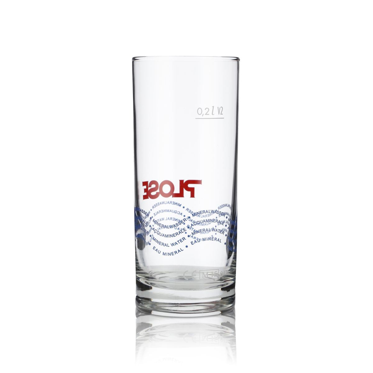 6x Plose Glas 0,2l Mineralwasser Stange Tumbler Becher Gläser Set Sprudel – Ansicht 3