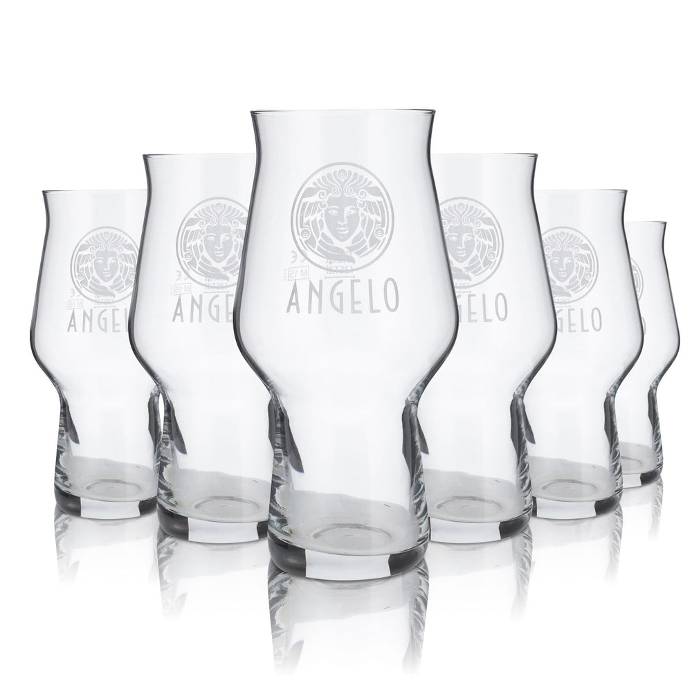 6x Poretti Angelo Glas Bierglas Gläser 0,25l Bier"Craft Master One weiß"