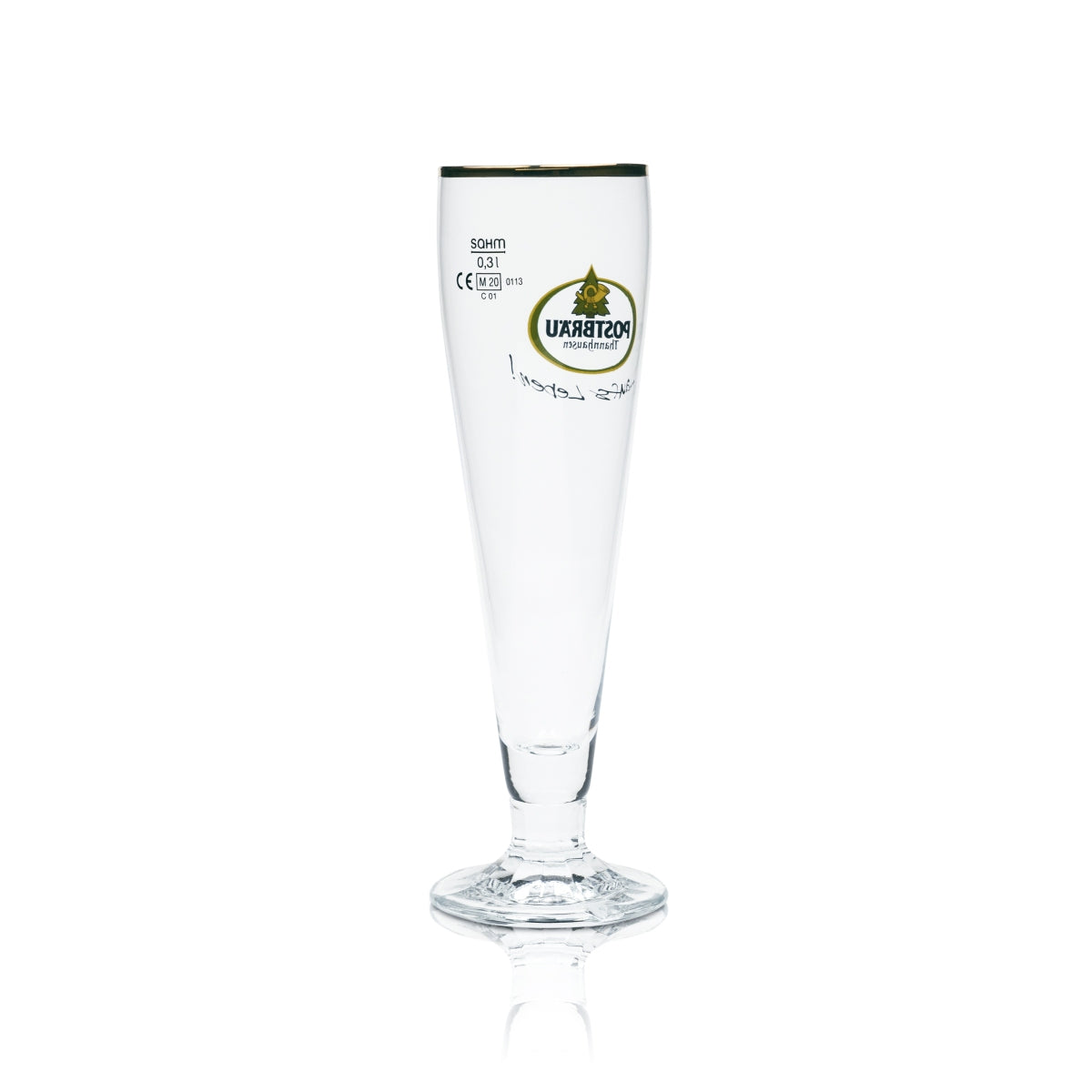 6x Postbräu Bier Glas 0,3l Pokal Tulpe Ferrara Thannhausen Gläser Brauerei Beer – Ansicht 3