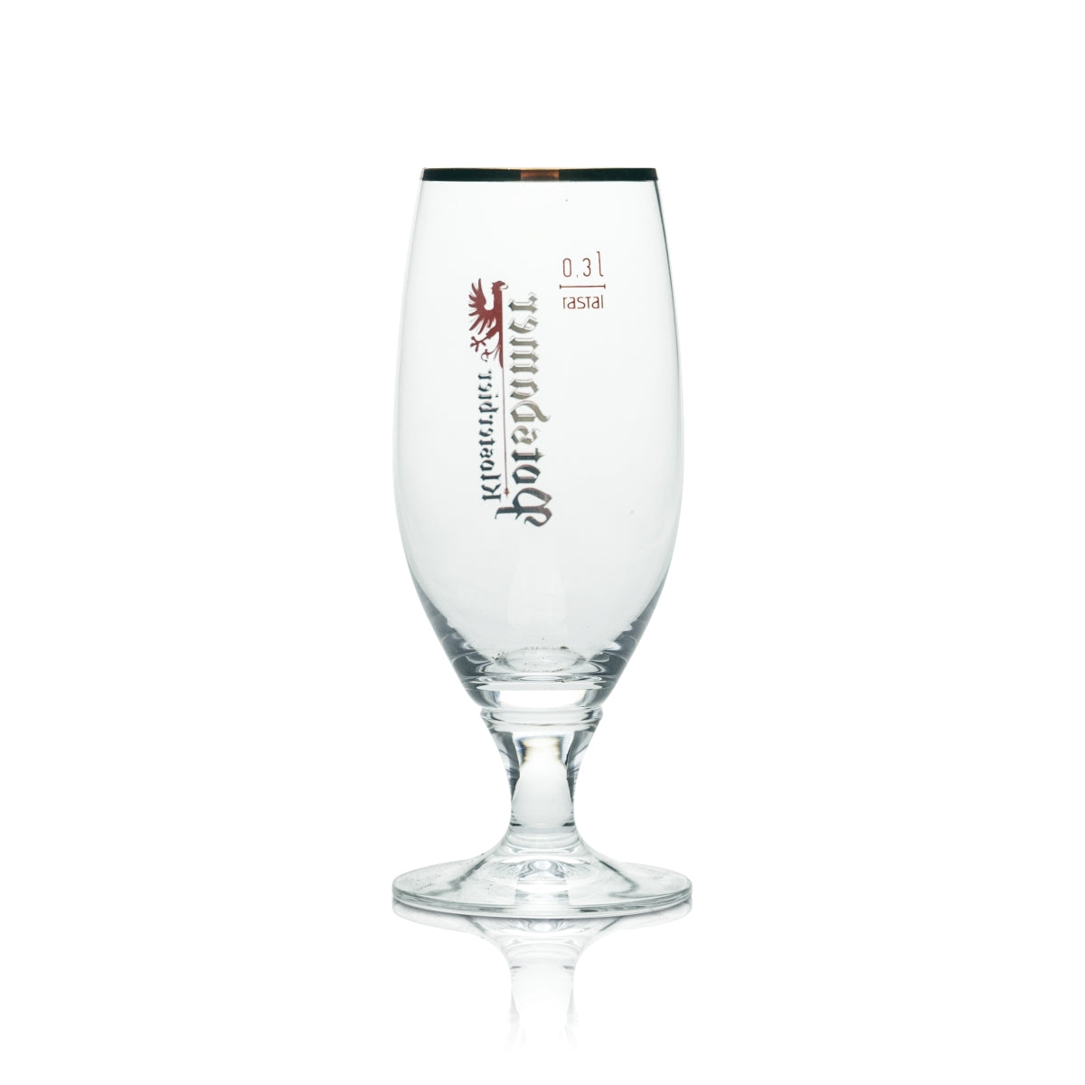 6x Potsdamer Klosterbier Glas 0,3l Bier Pokal Pils Tulpe Gläser Goldrand Gastro – Ansicht 3