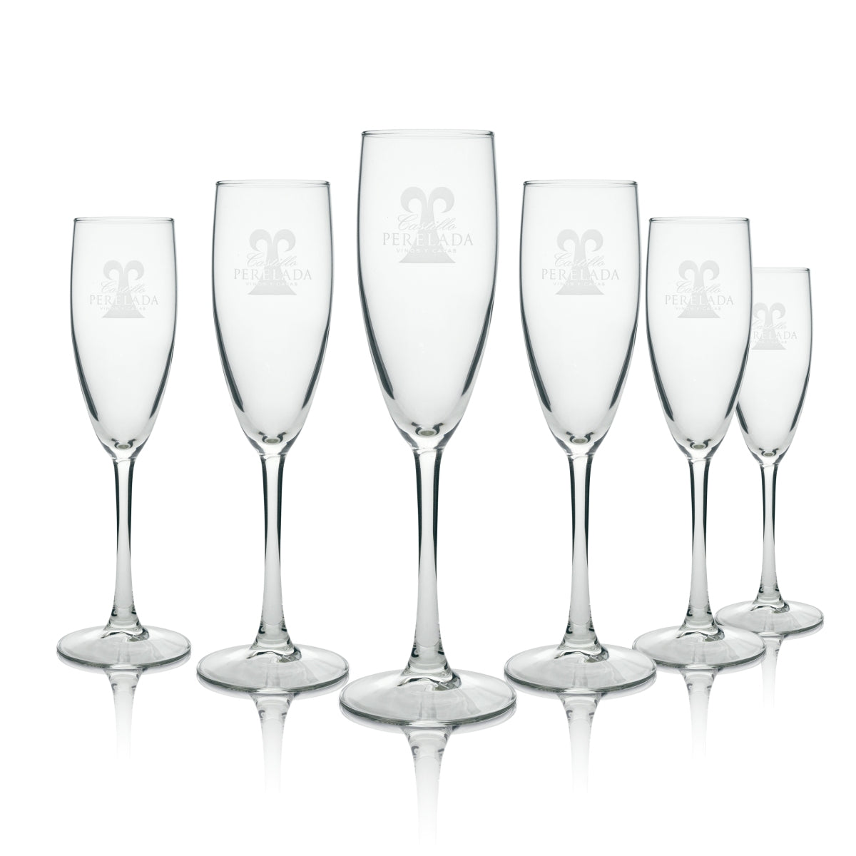 6x Prelada Wein Glas Sekt Flöte 0,1l