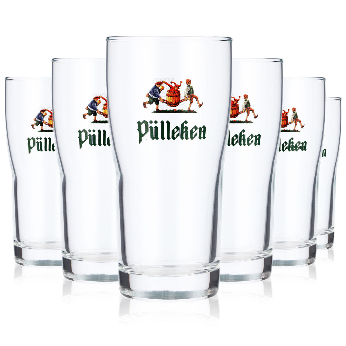 6x Pülleken Veltins Bier Glas 0,2l Becher Sahm Brewhouse Bierglas Willibecher (6er Set)