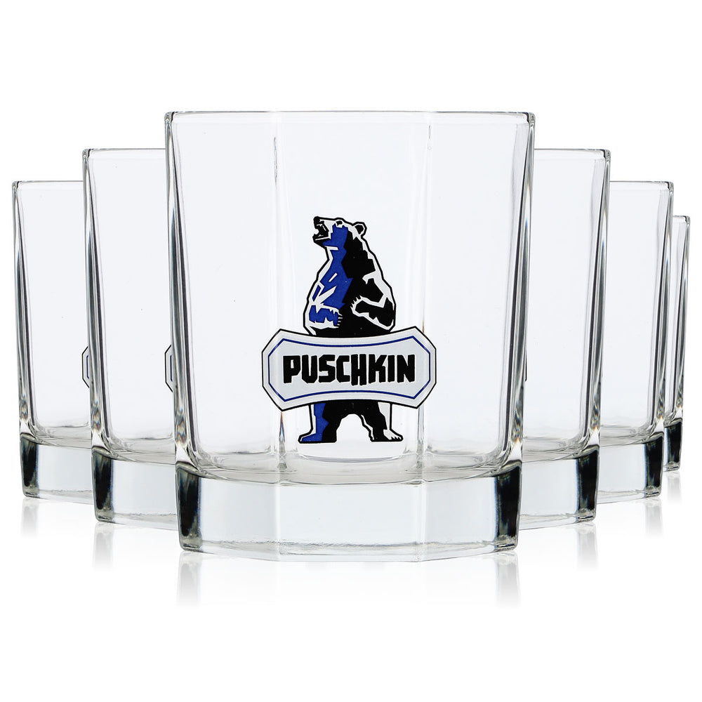 6x Puschkin Vodka Glas 4cl Tumbler Rastal Whiskyglas Old Fashioned (6er Set)