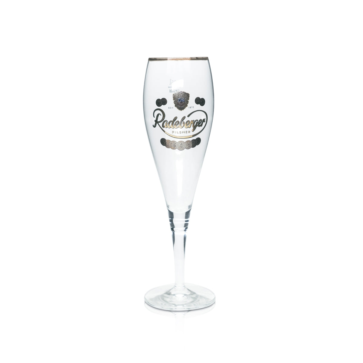 6x Radeberger Bier Glas 0,25l Pokal Tulpe Kupferrand Gläser Gastro Kneipe Pils – Ansicht 3