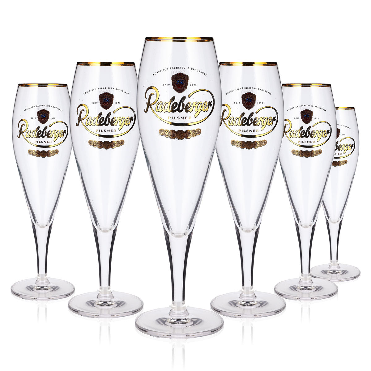 6x Radeberger Bier Glas 0,3l Pokal Pilsner Sahm Tulpe Bierglas