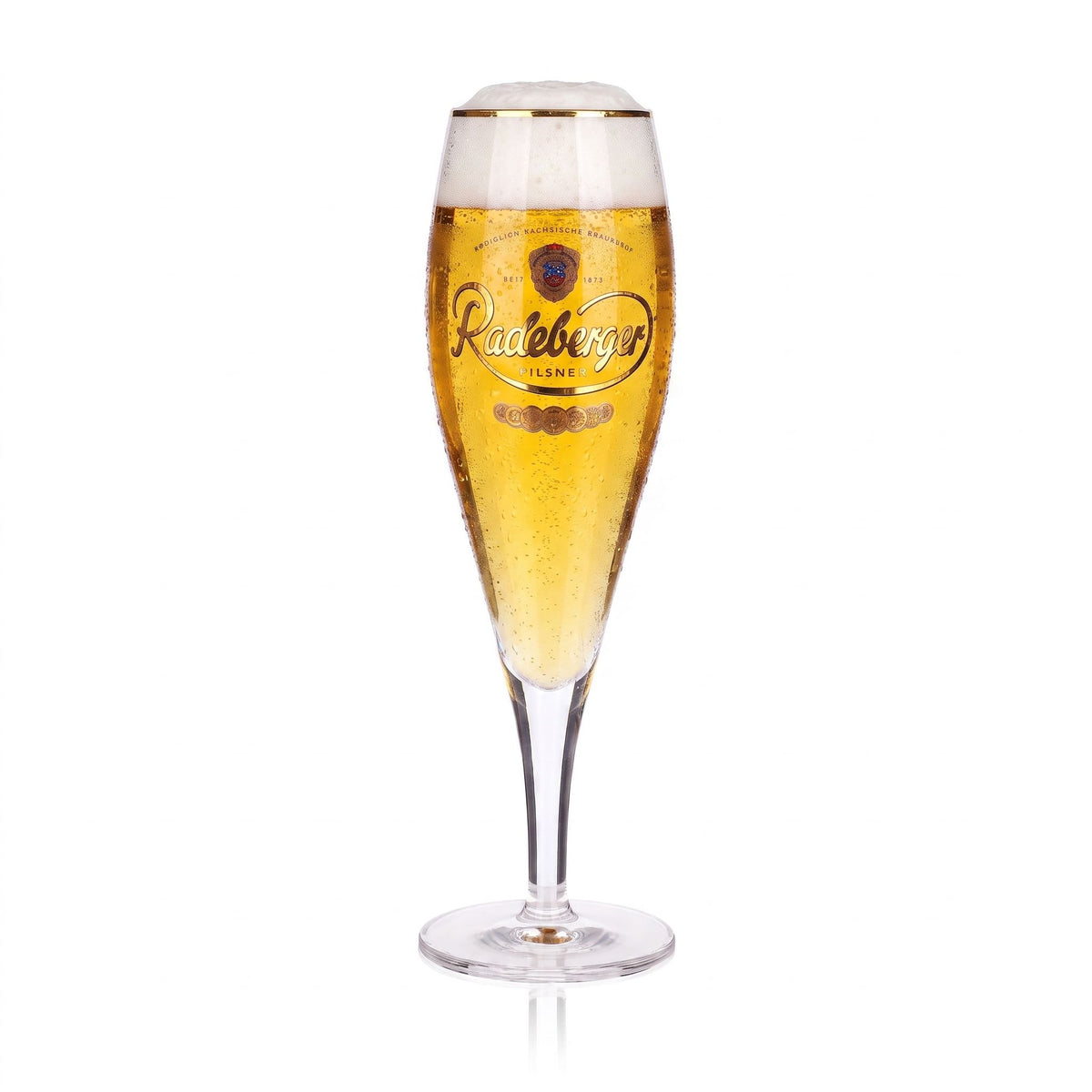 6x Radeberger Bier Glas 0,4l Pokal Pilsner Goldrand Sahm – Ansicht 2