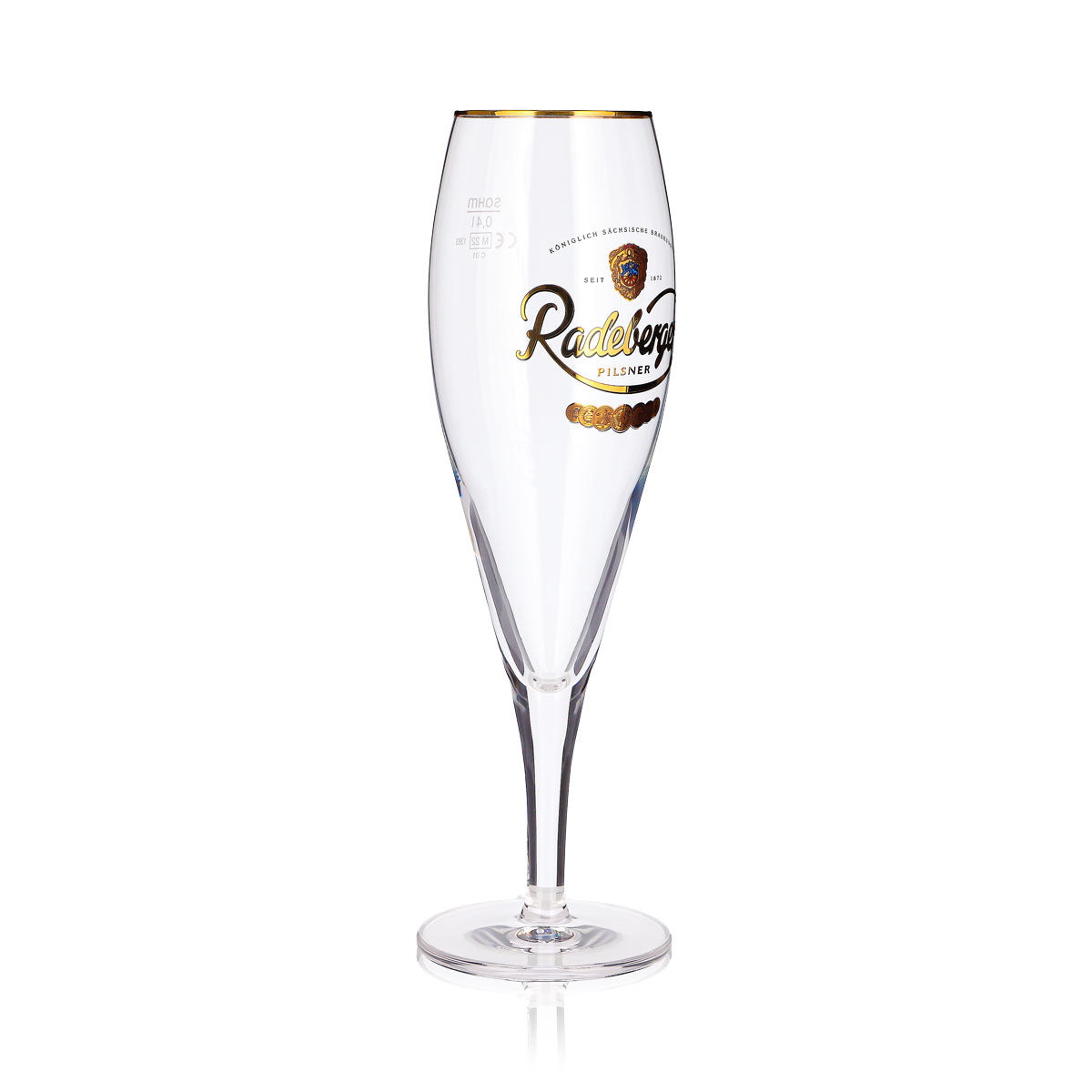 6x Radeberger Bier Glas 0,4l Pokal Pilsner Goldrand Sahm – Ansicht 4