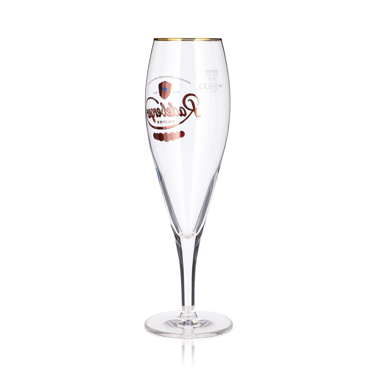 6x Radeberger Bier Glas 0,4l Pokal Pilsner Goldrand Sahm – Ansicht 5