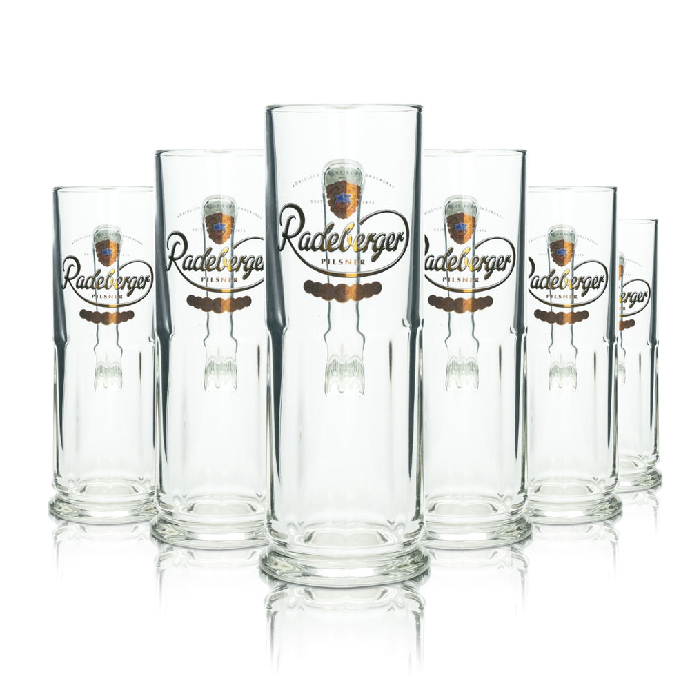 6x Radeberger Bier Glas 0,5l Krug Maximilian Seidel Sahm Henkel Gläser Humpen