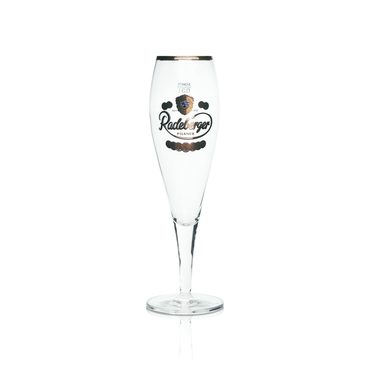 6x Radeberger Glas 0,3l Pokal Tulpe Goldrand Bier Gläser Gastro Geeicht Pils – Ansicht 2