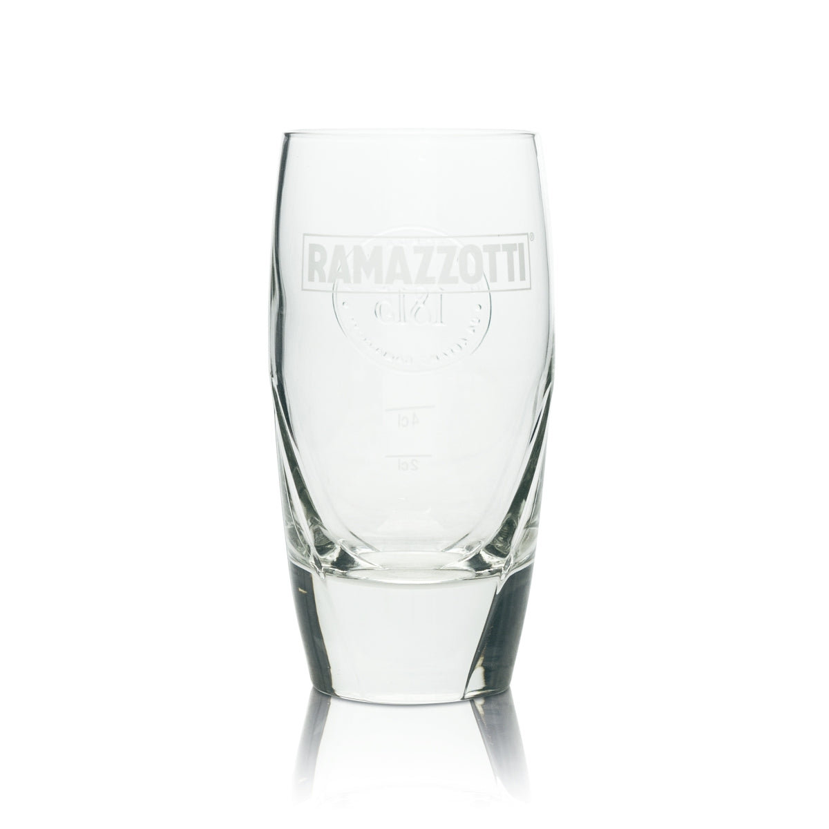 6x Ramazzotti Glas 0,2l Tumbler Crema Relief Gläser Gastro Amaro Cappucino 1815 – Ansicht 2