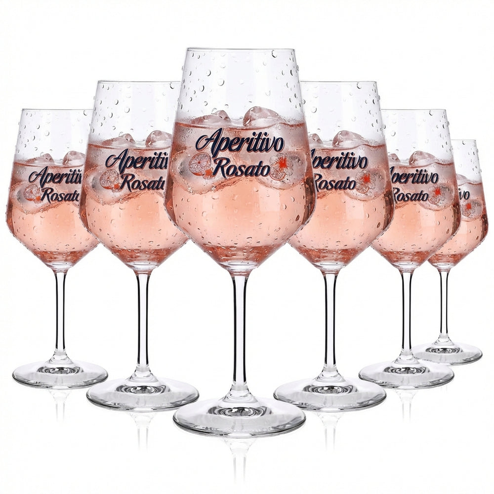 6x Ramazzotti Glas 0,5l Weinglas "Aperitivo Rosato" Rastal Likör Gläser Spritz