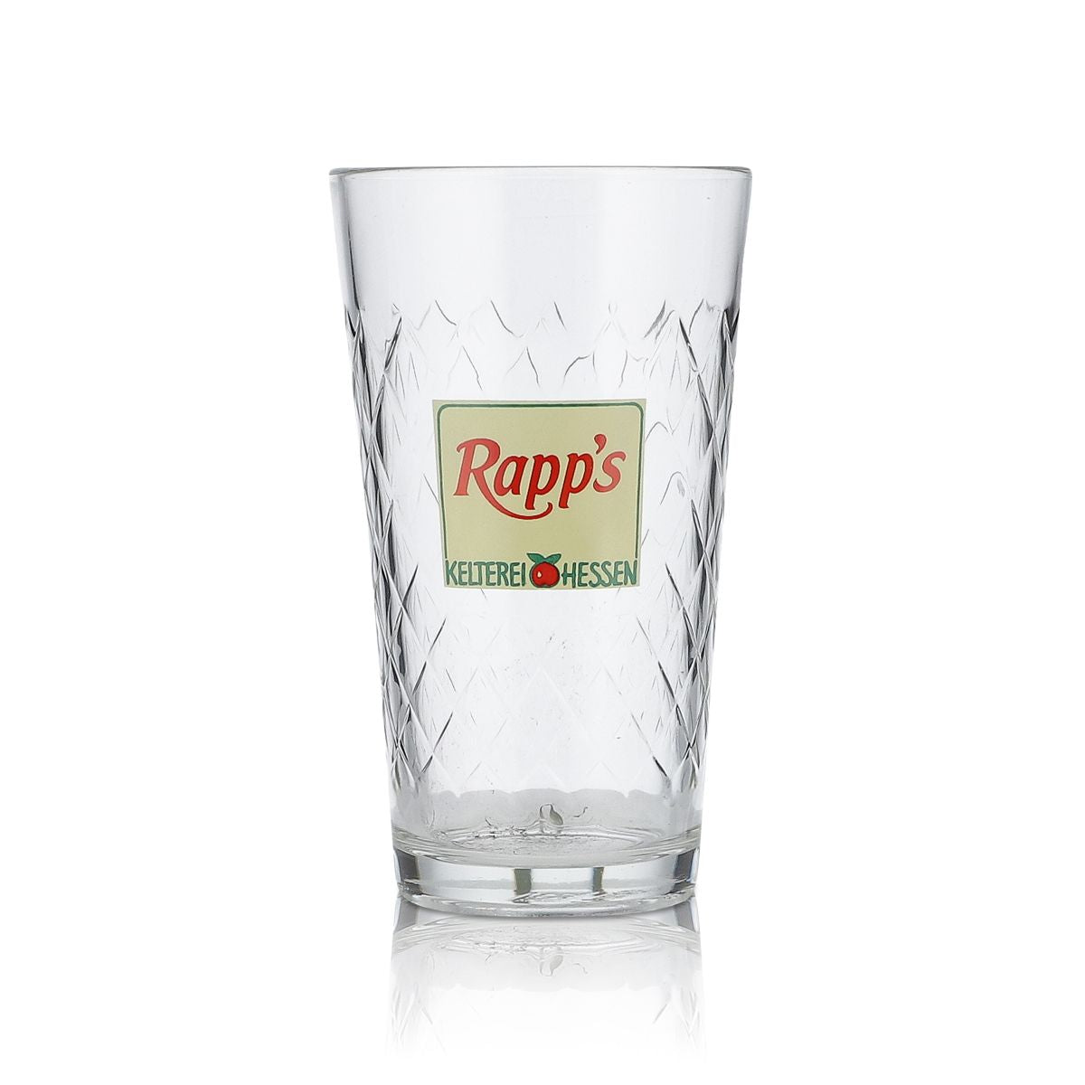 6x Rapps Glas 0,25l Apfelwein Willi Becher Gläser Set Reliefschliff Konturglas – Ansicht 2