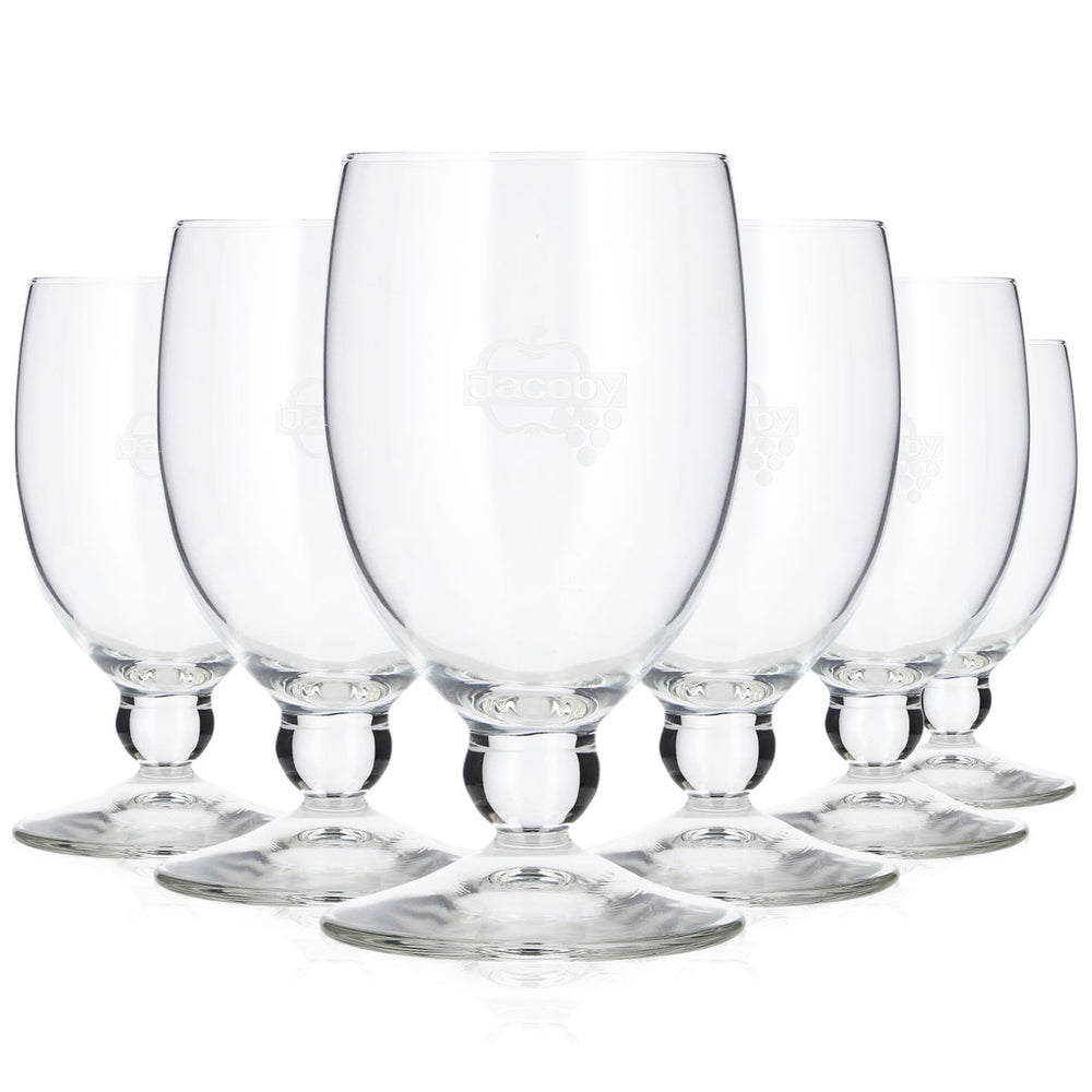 6x Rastal Wasser Glas 0,2l Tulpe Jacoby Apfel Logo Bierglas Pokalglas