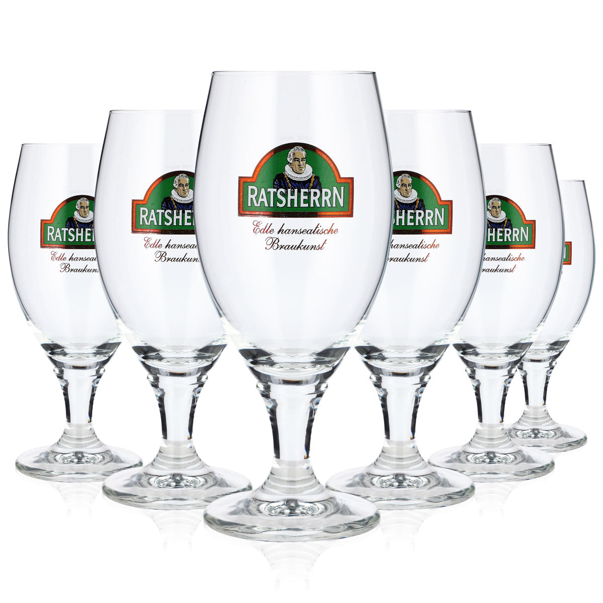 6x Ratsherrn Bier Glas 0,25l Pokalglas Tulpe Deister Ritzenhoff Pint (6er Set)