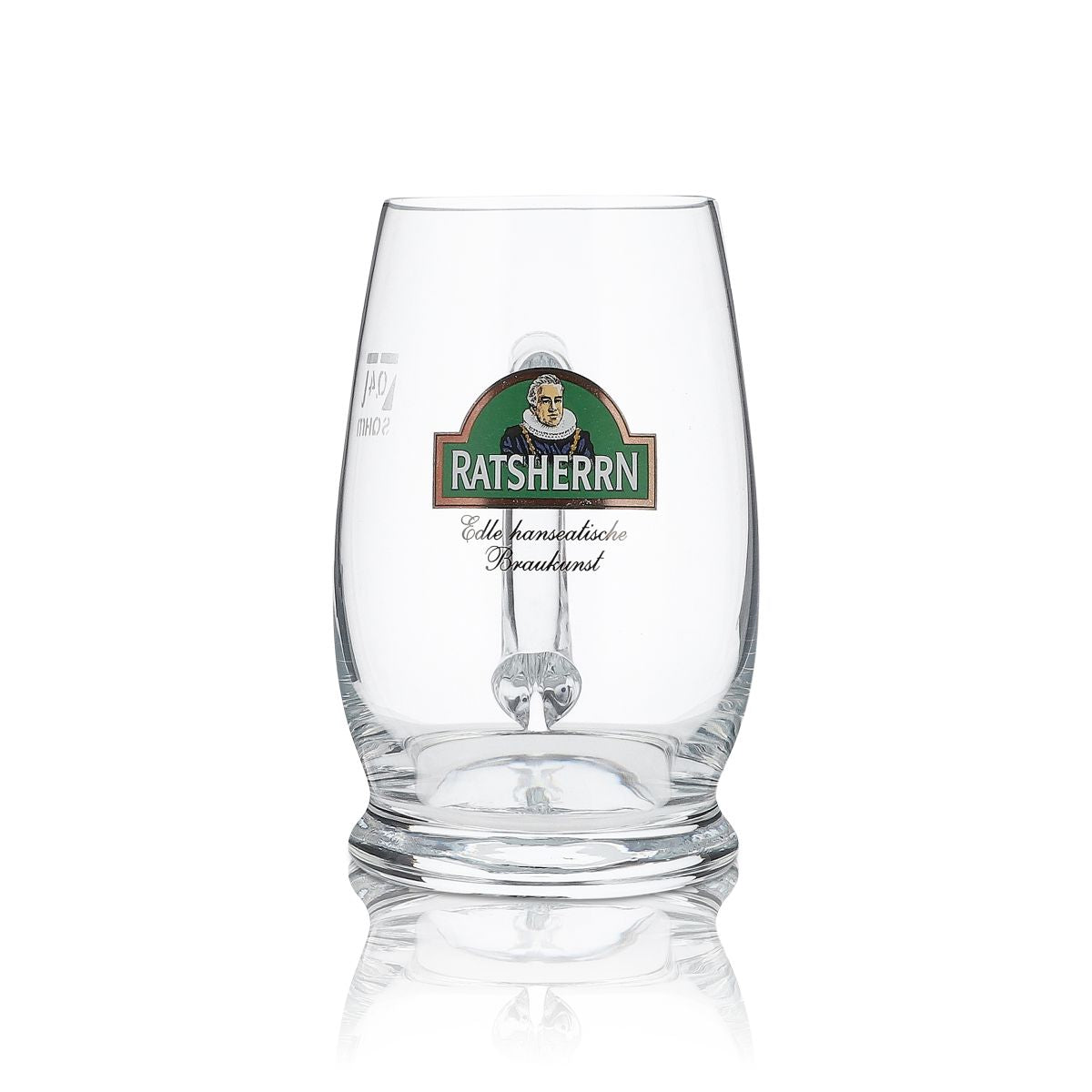 6x Ratsherrn Glas 0,4l Bierkrug Humpen Seidel Gläser Set Brauerei Gastro Eiche – Ansicht 2