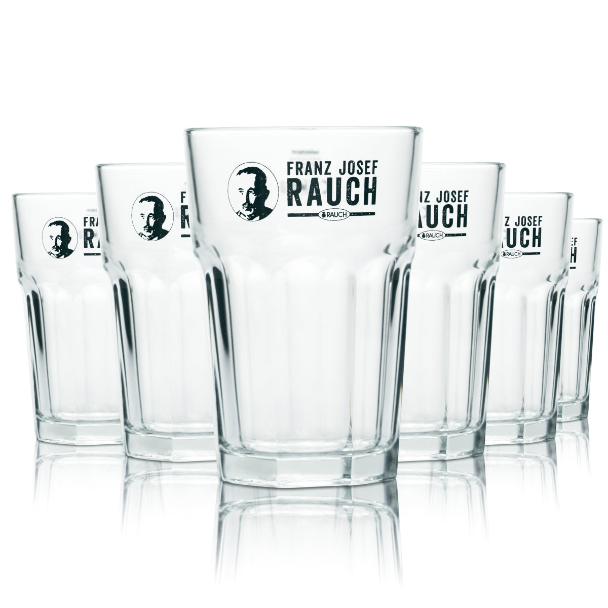 6x Rauch Glas 0,3l Saft Gläser Longdrink Tumbler Becher Gastro Eiche Franz Josef