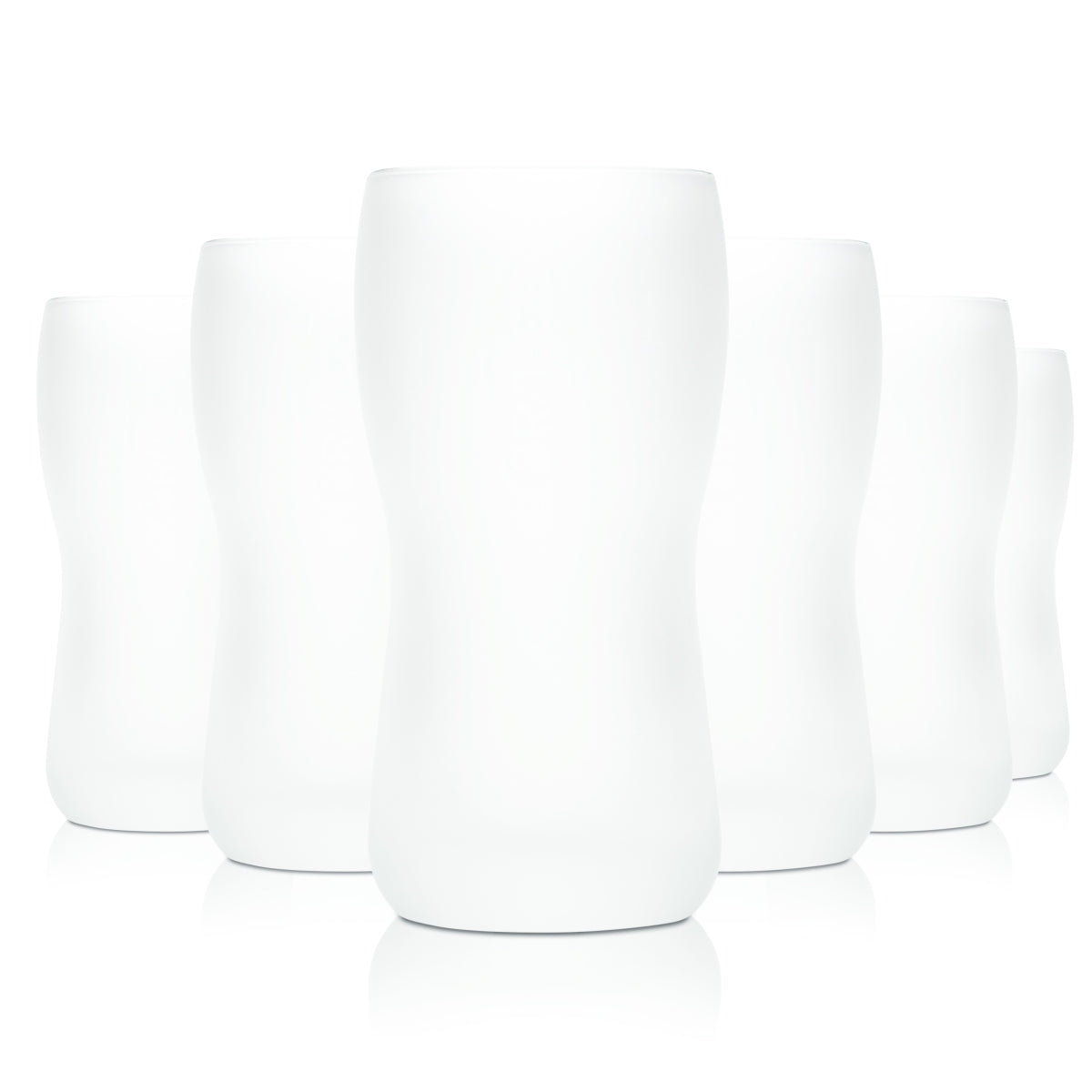 6x Rauch Saft Glas 0,2l Becher Frosted Milchglas Schorle Frucht Gläser Gastro