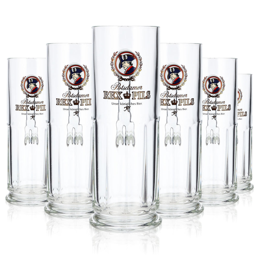 6x Rex Pils Bier Glas 0,5l Krug sahm Maximilian (6er Set)