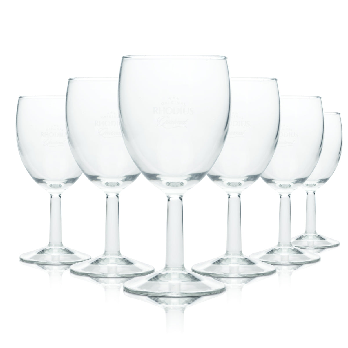 6x Rhodius Wasser Glas 0,2l Pokal Kelch Tulpe Flöte Gläser Gourmet Mineral Bar
