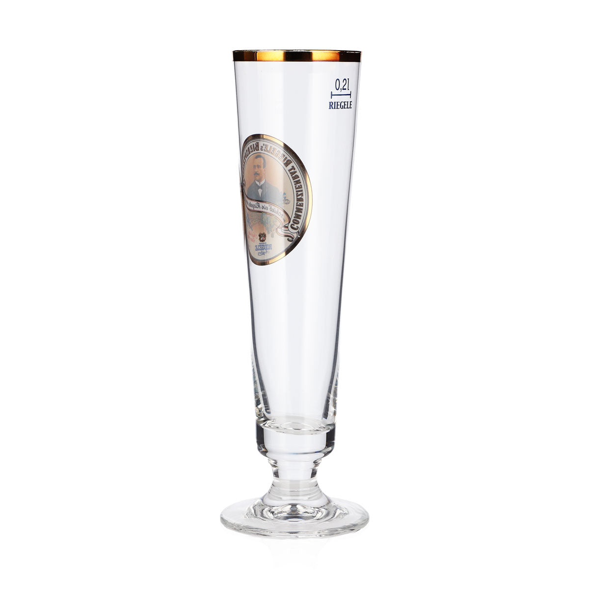6x Riegele Bier Glas 0,2l Pokal Porträt auf Logo rc – Ansicht 4