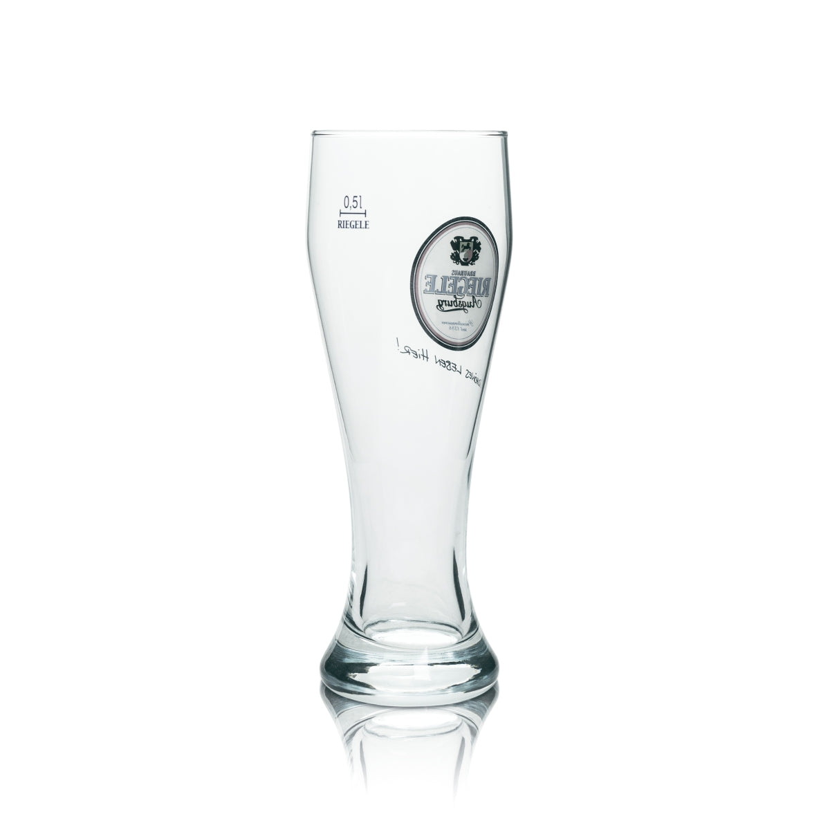 6x Riegele Bier Glas 0,5l Weißbier Gläser Hefe Weizen Augsburg Brauerei Beer Bar – Ansicht 3
