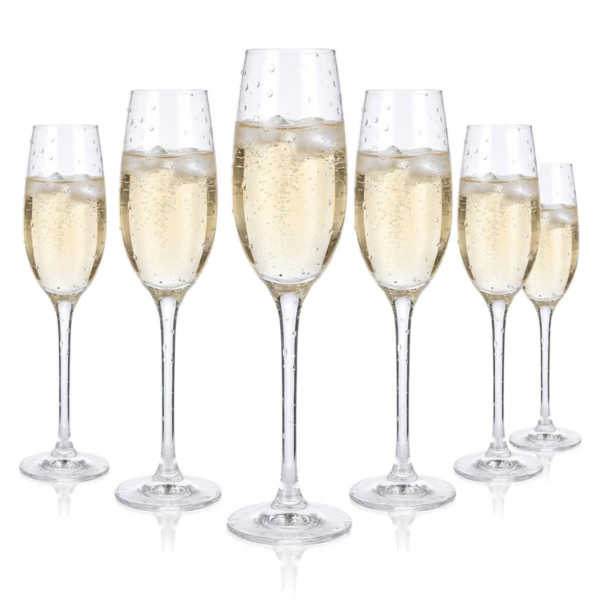 6x Rona Sekt Glas Flöte Cava 0,15l Sektglas Champagnerglas Kristallin