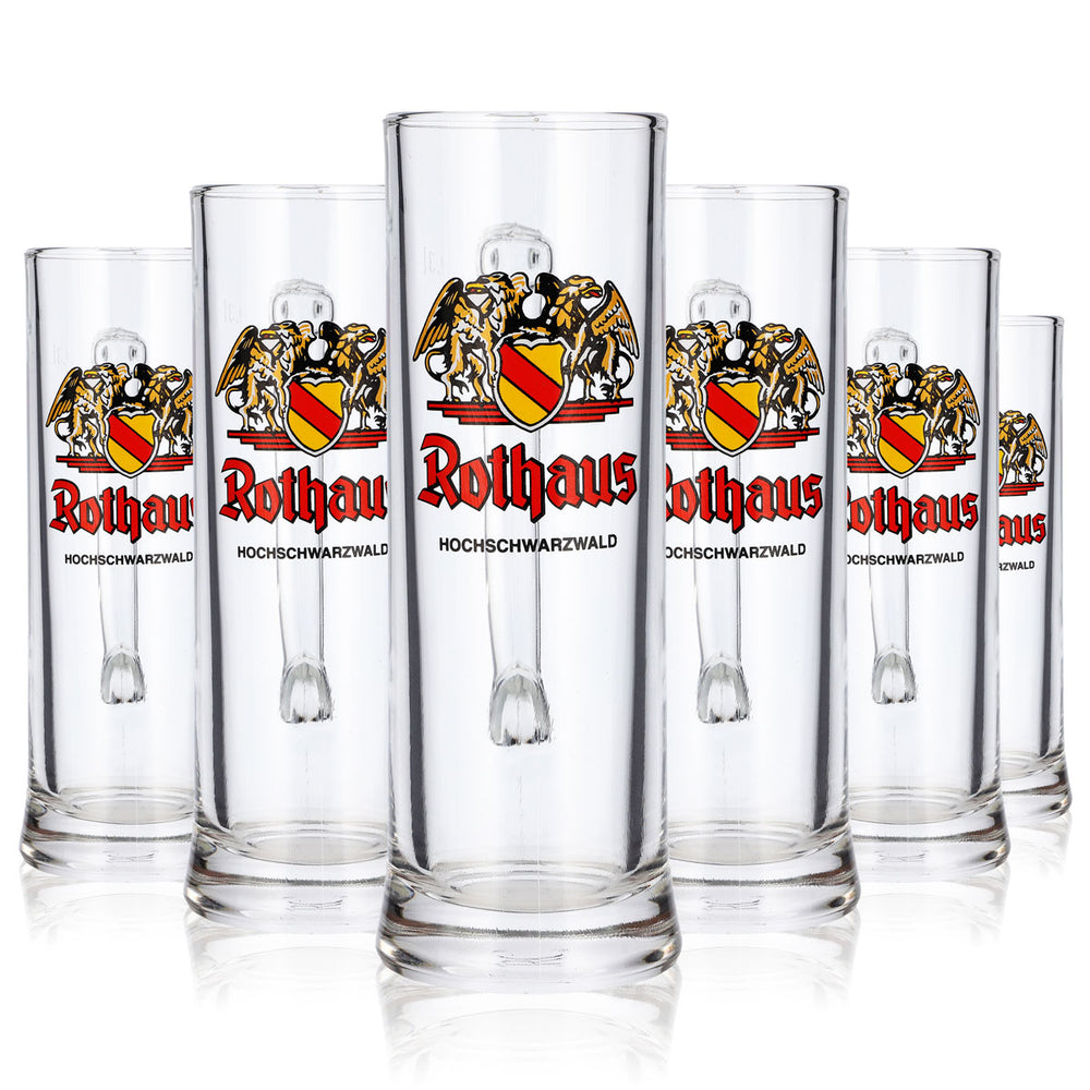 6x Rothaus Bier Glas 0,3l Krug Hochschwarzwald RC