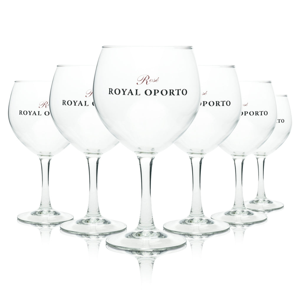 6x Royal Oporto Portwein Glas 0,62l Rosé Ballon Gläser Sherry Desertwein Bar