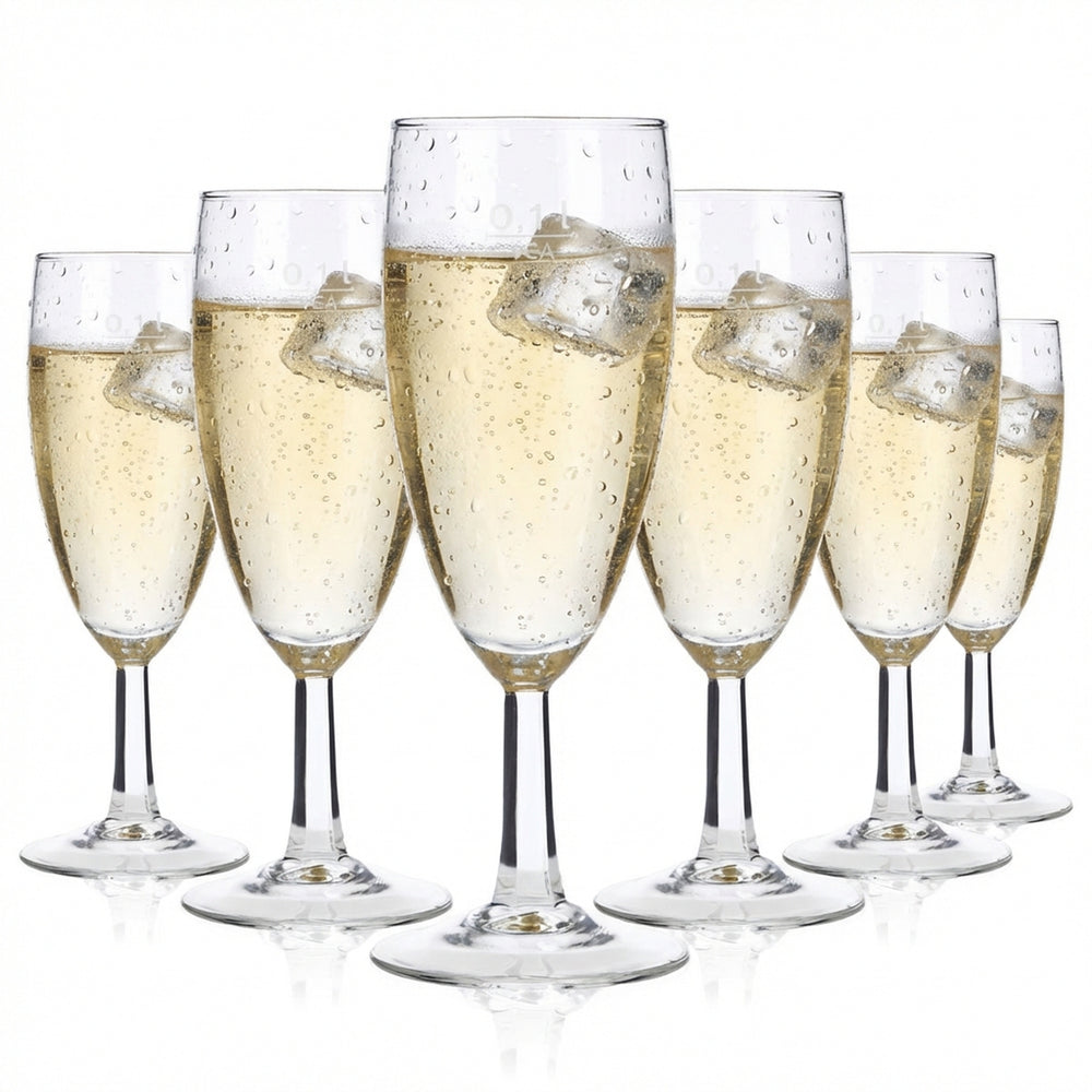 6x Royalty Sekt Glas Gläser Flötengläser Sektgläser Sektkelch 0,1l