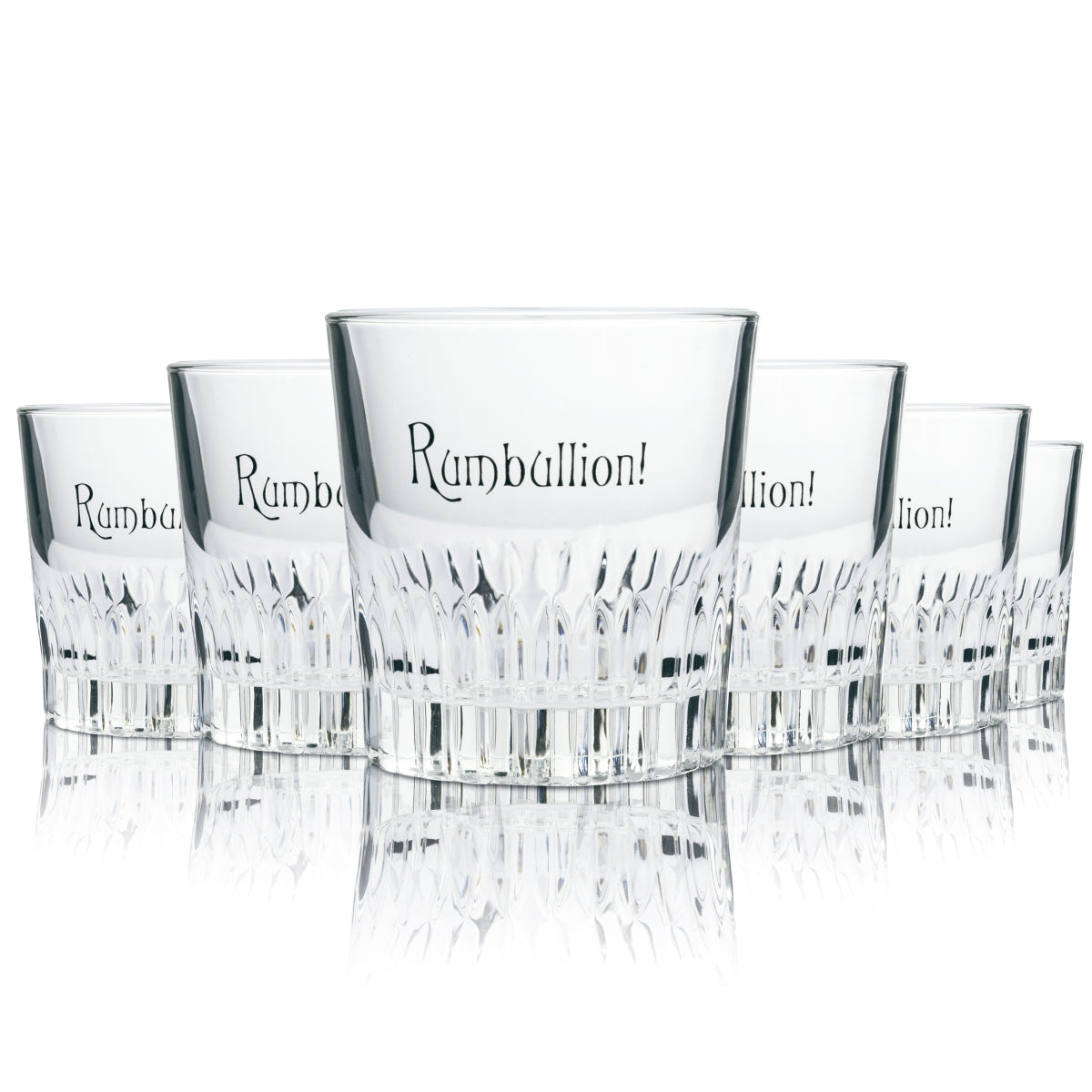 6x Rumbullion Glas 0,2l Tumbler Relief Ableforth Gläser Spiced Rum Cocktail Bar – Ansicht 2