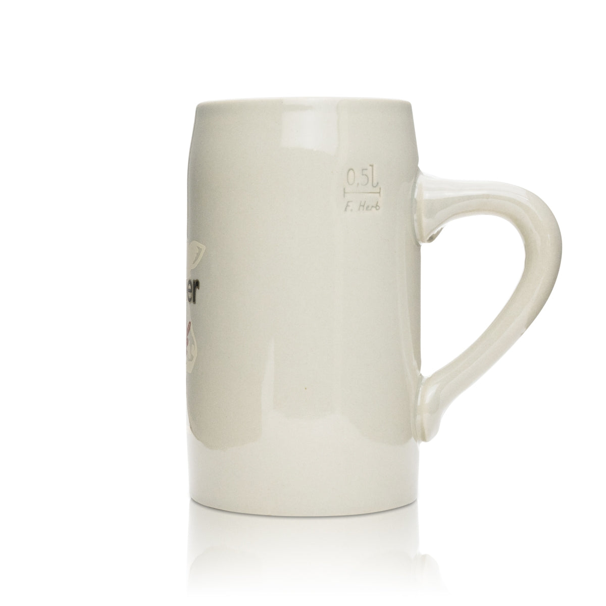 6x Ruppaner Bier Glas Porzellan Krug 500ml – Ansicht 3
