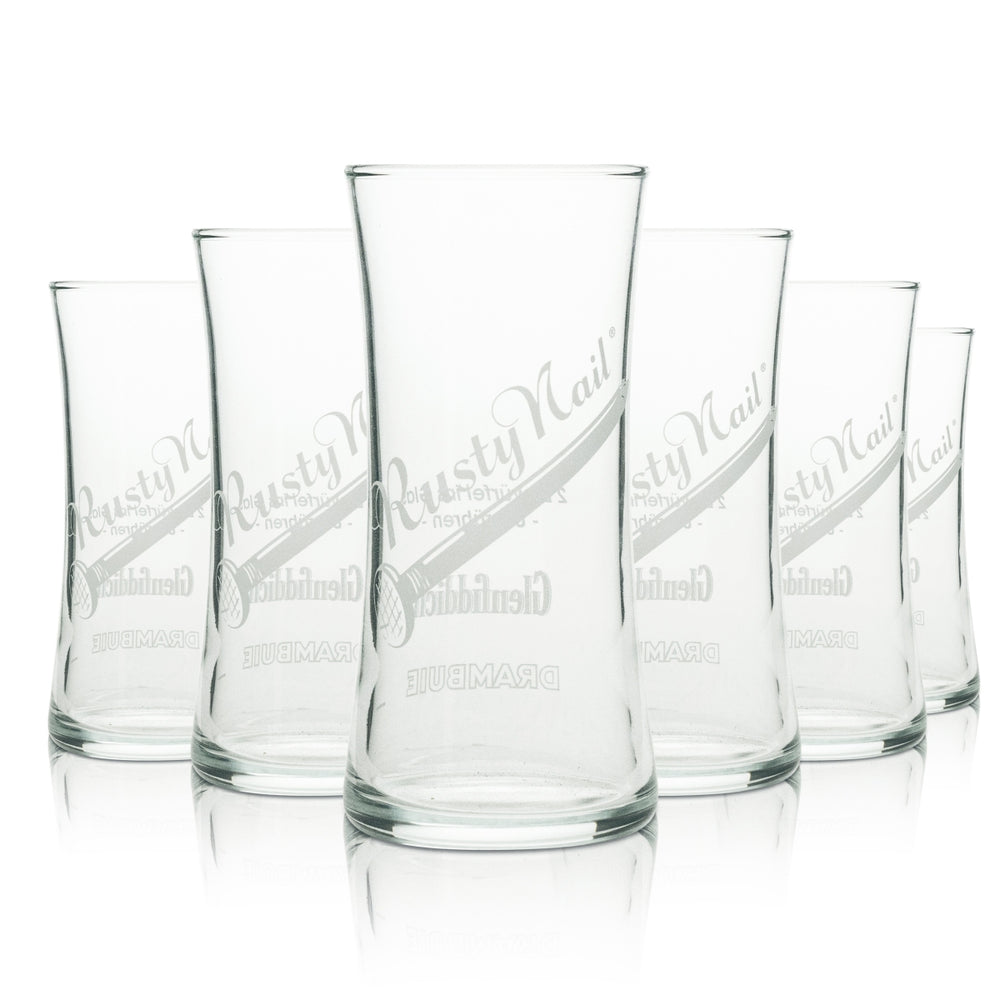 6x Rusty Nail Whiskey Glas Exclusiv Becher Soltau 0,2l rastal