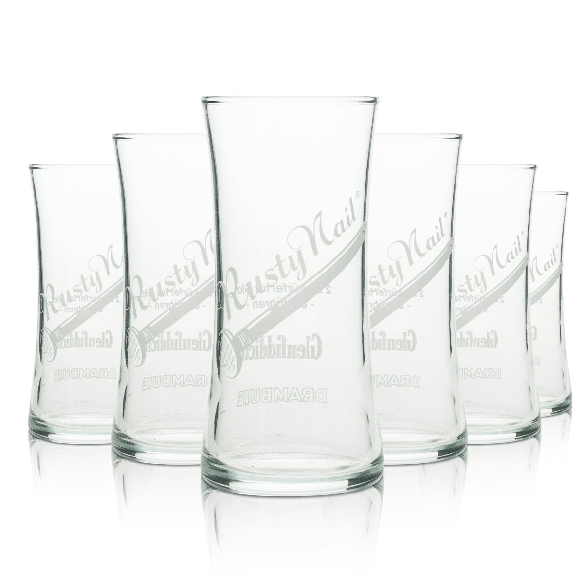 6x Rusty Nail Whiskey Glas Exclusiv Becher Soltau 0,2l rastal