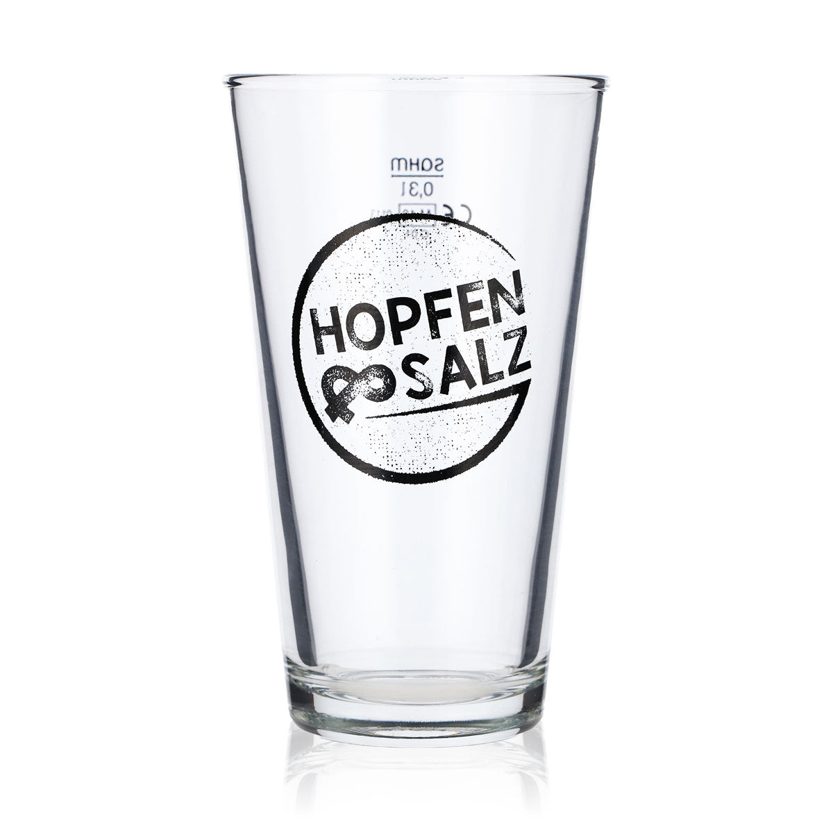 6x Sahm Glas Biergläser 0,3l Becher "Hopfen & Salz" American Lager – Ansicht 2
