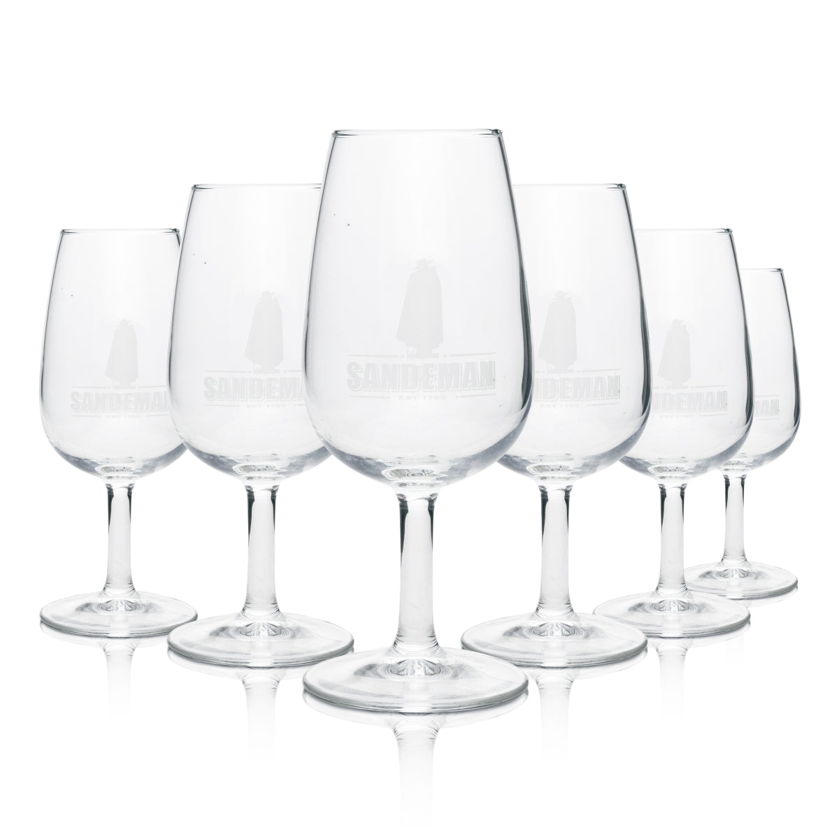 6x Sandeman Wein Glas Weinglas 215ml