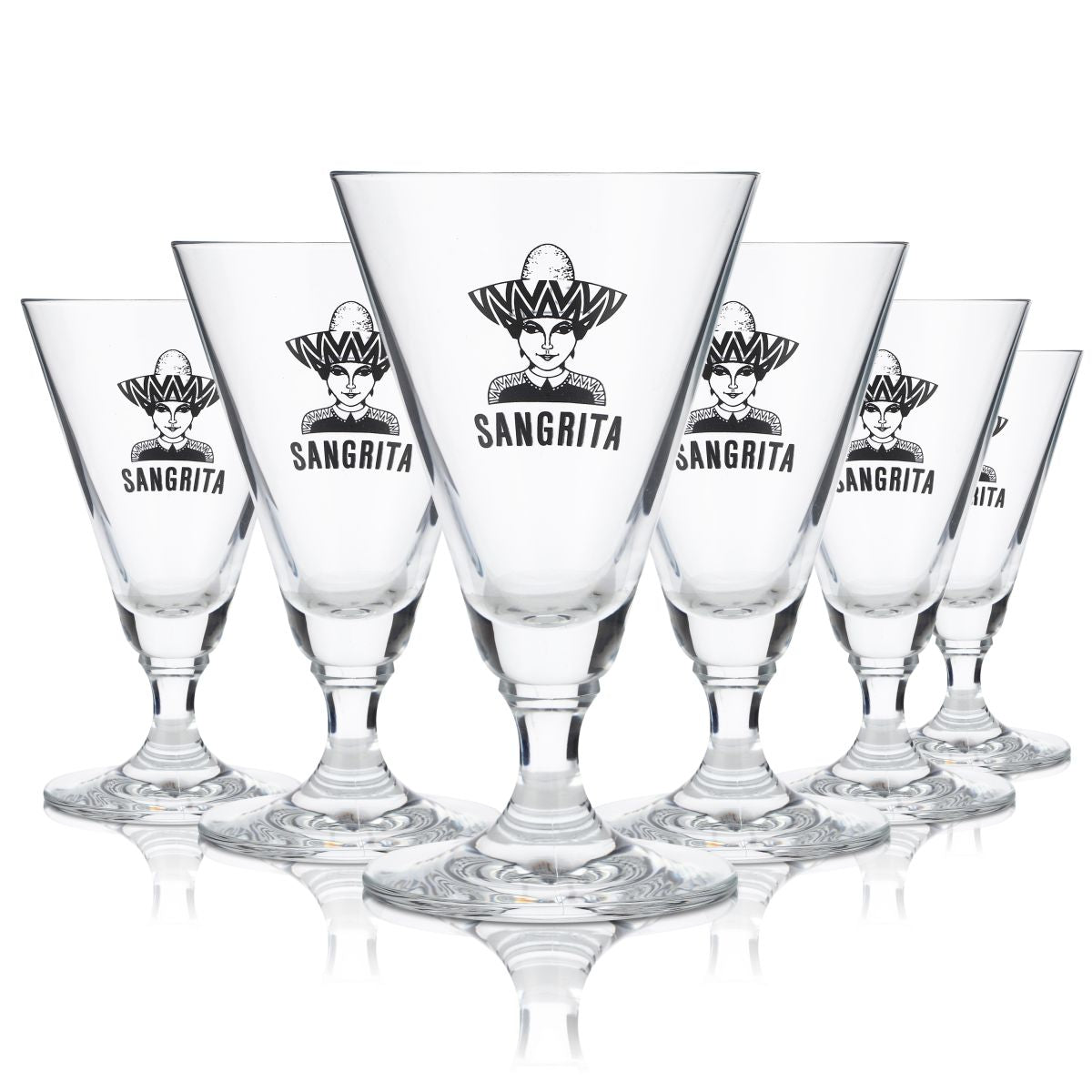 6x Sangrita Glas0,125l Kelchglas Martiniglas GemüsesaftTomatensaft Longdrink