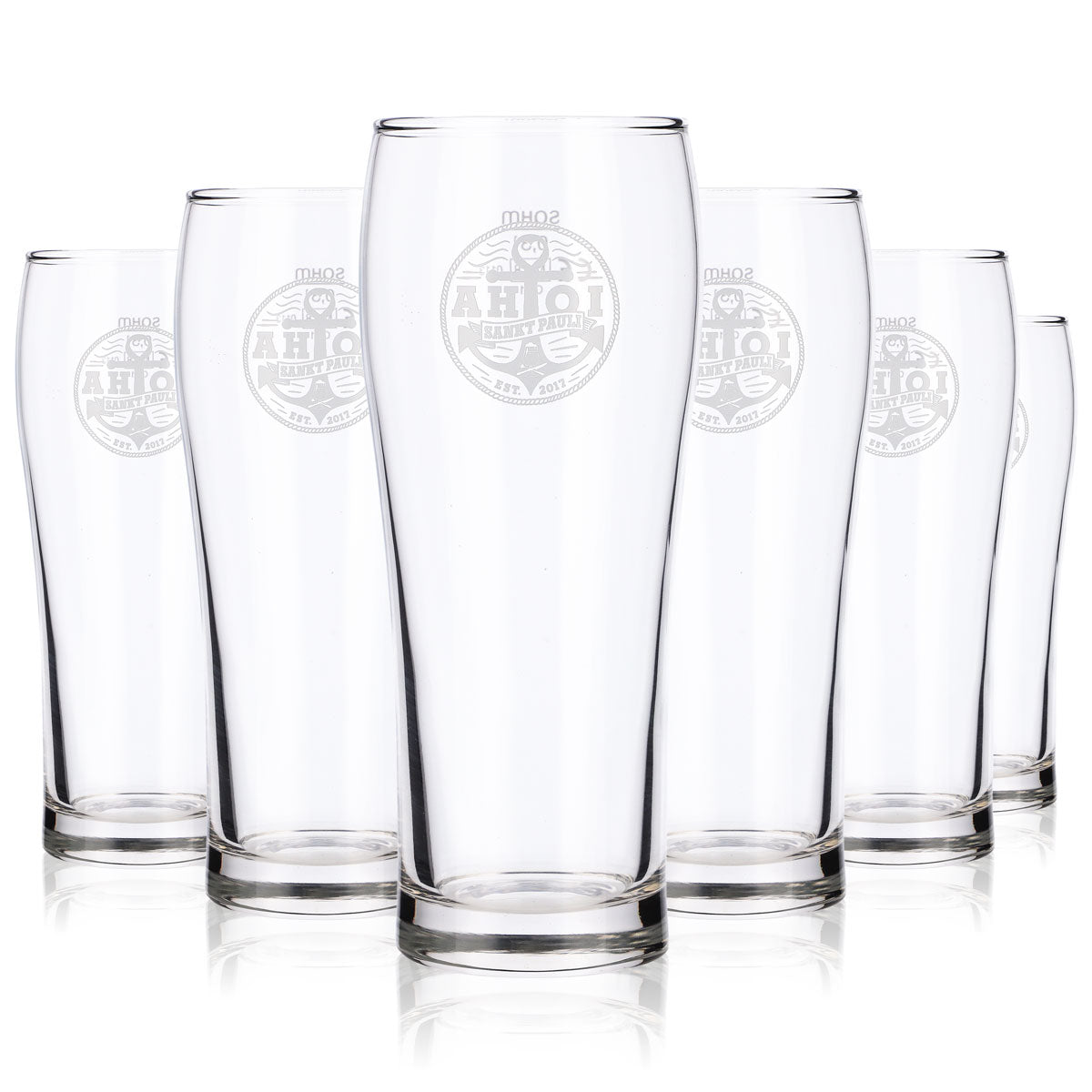 6x Sankt Pauli Bierglas 0,3l Ahoi Willibecher Gläser Set Reeperbahn Kiez Kneipe – Ansicht 2