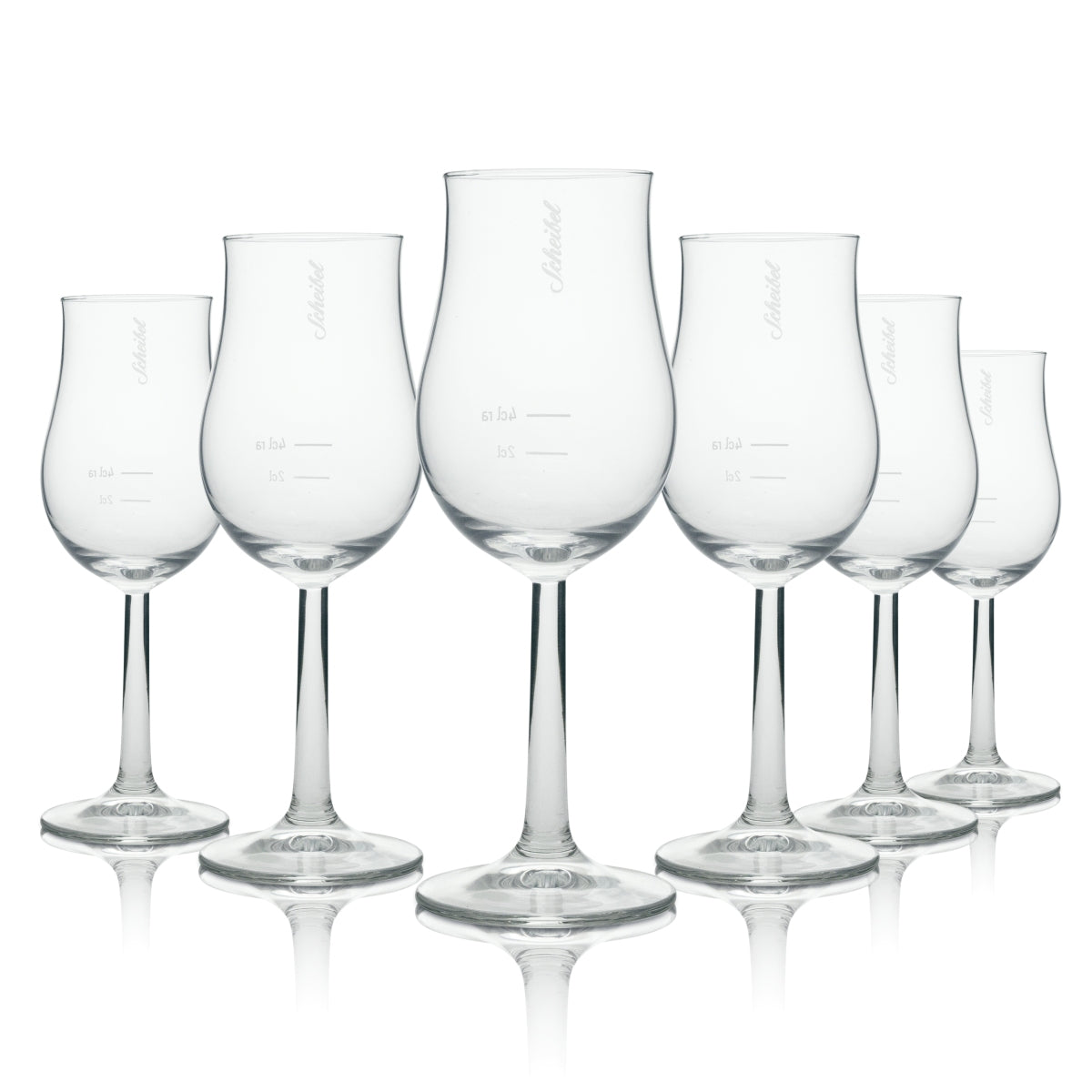 6x Scheibel Schnaps Glas 0,14l Nosingglas/Kelch "Bugatti" mit Eiche