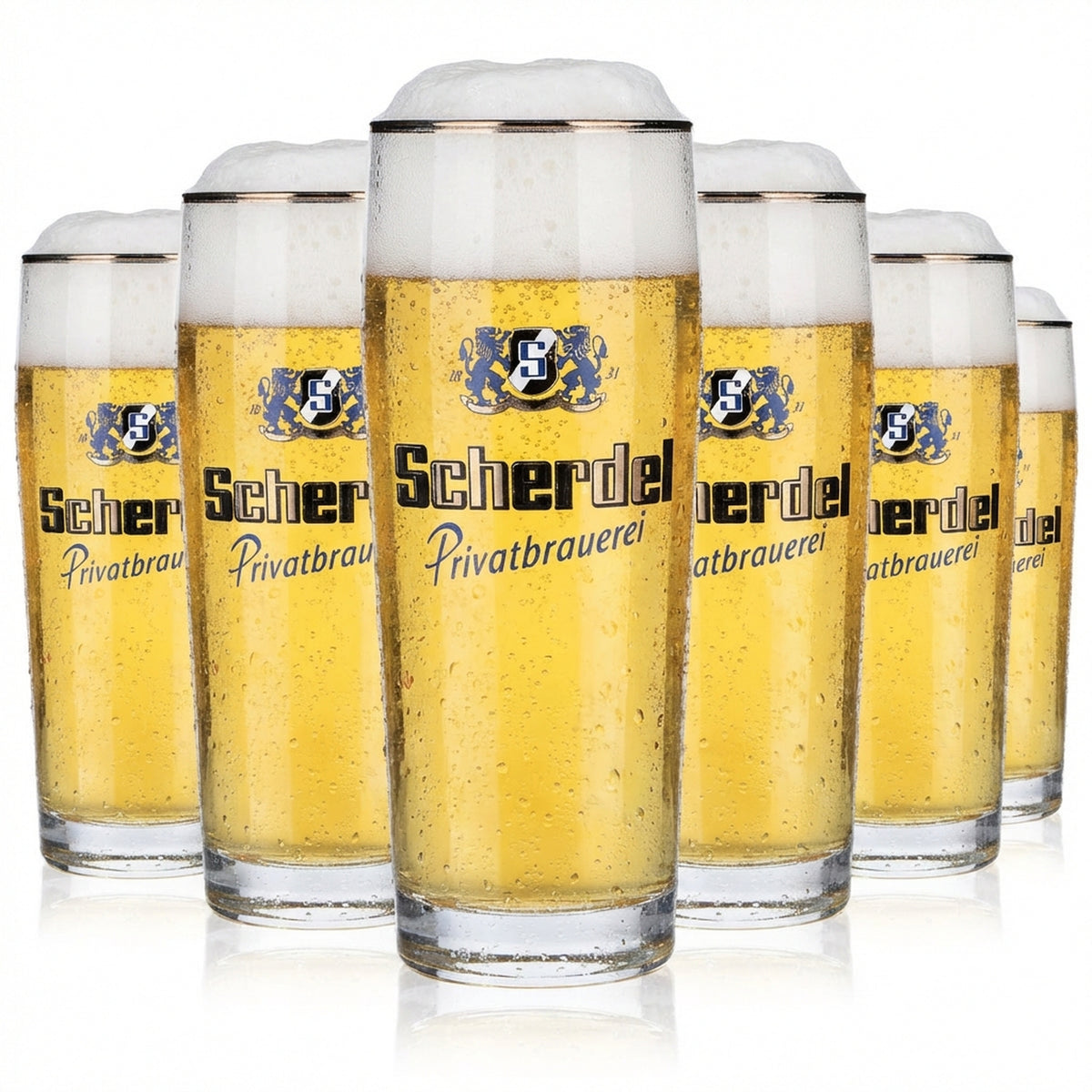 6x Scherdel Bier Glas Biergläser 0,25l Willibecher "Privatbrauerei" Rastal