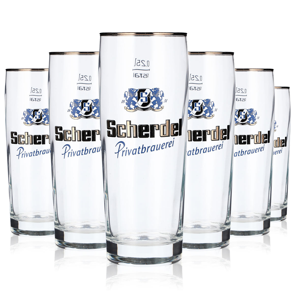 6x Scherdel Bier Glas Biergläser 0,25l Willibecher "Privatbrauerei" Rastal – Ansicht 5