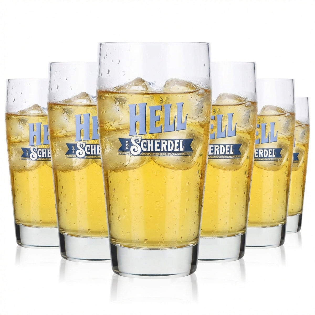 6x Scherdel Bier Glas Biergläser Willibecher 0,3l Becher "Hell" Sahm