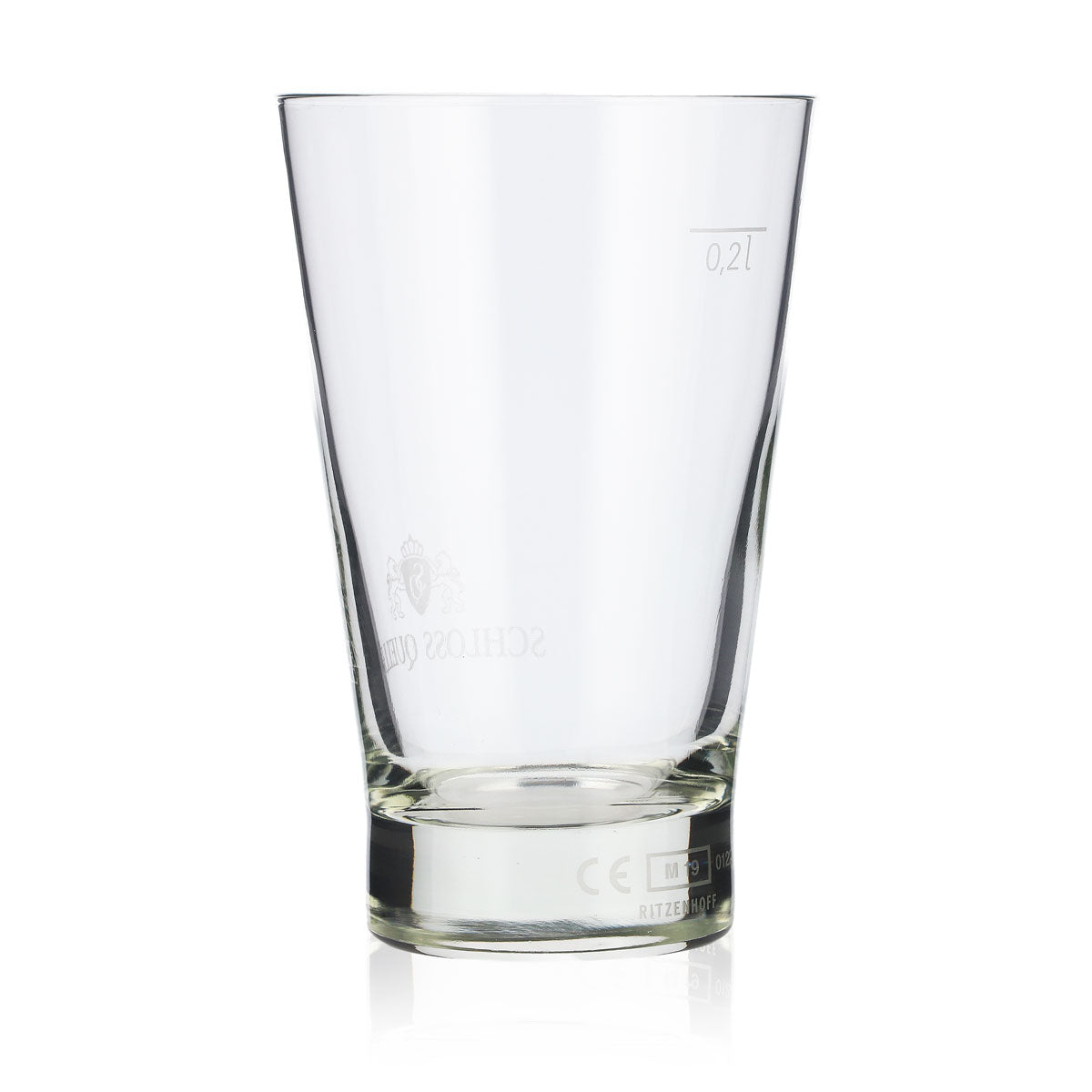 6x Schloss Quelle Wasser Glas 0,2l Wassergläser Becher V-Form – Ansicht 4