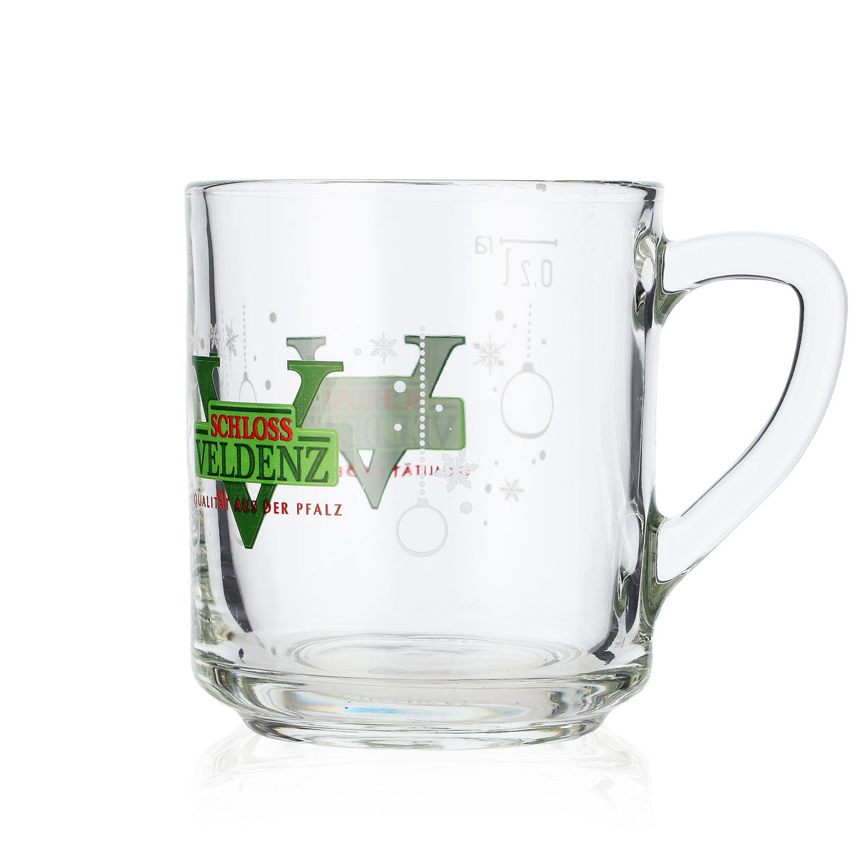 6x Schloss Veldenz Glühweintasse Saft Glas 0,2l Weihnachtstasse Rastal – Ansicht 3
