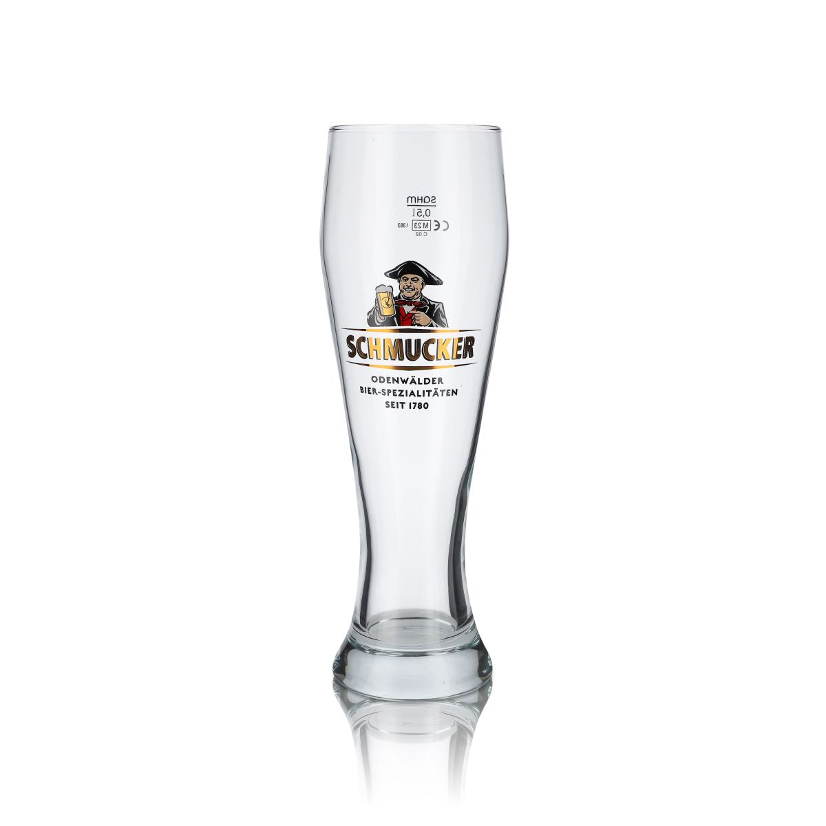 6x Schmucker Glas 0,5l Weißbierglas Hefeweizen Gläser Set Odenwälder Brauerei – Ansicht 2