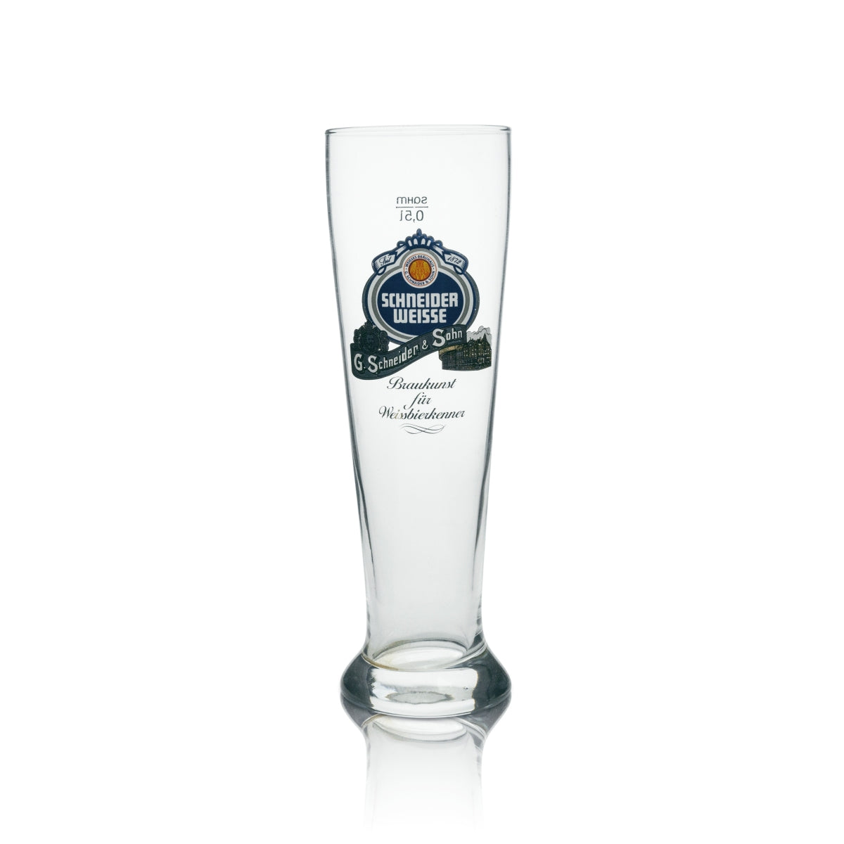 6x Schneider Weisse Bier Glas Braukunst für Weissbierkenner 0,5l Sahm – Ansicht 2