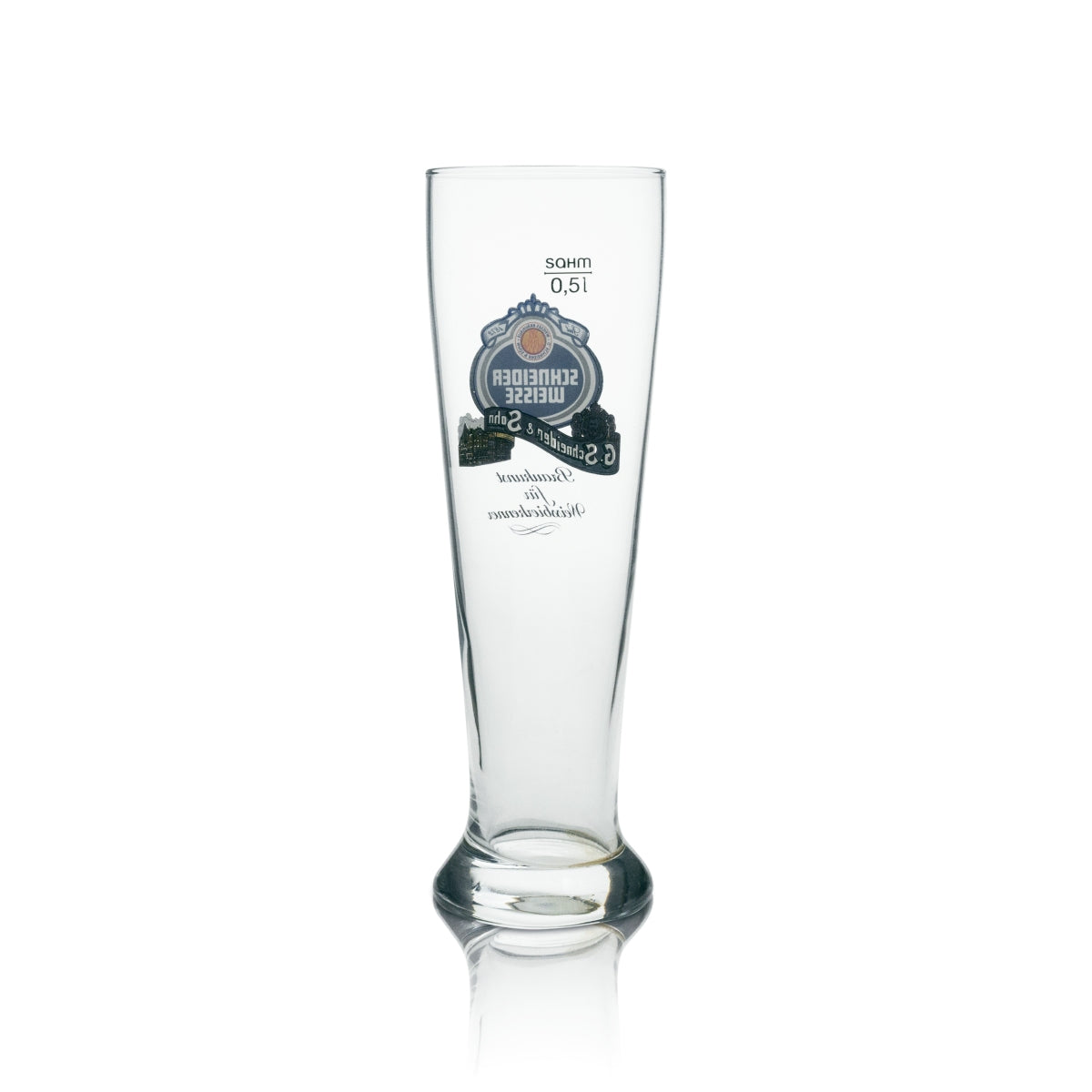 6x Schneider Weisse Bier Glas Braukunst für Weissbierkenner 0,5l Sahm – Ansicht 3